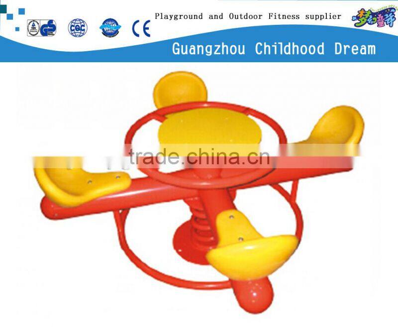 (HD-15608)4 Seats durable playground spring rider with iron tube kiddies chairs