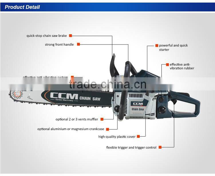 New promotion!!!!! 58CC/52cc CCM-6518 Petrol Chain saw - 20" /18'' Bar with CE