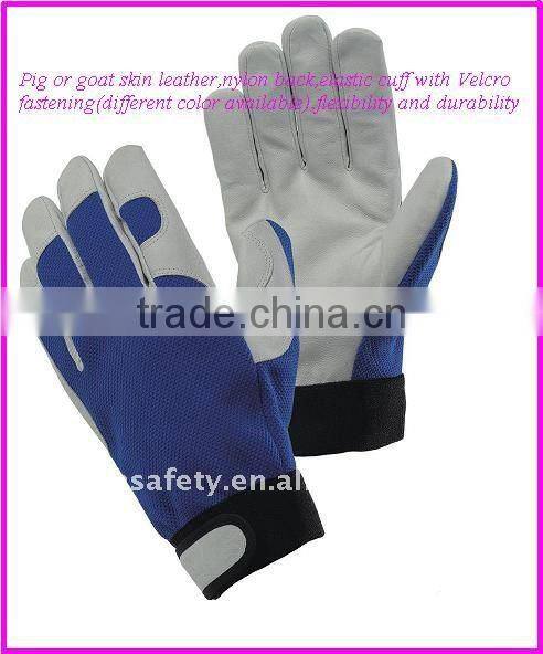 Green pig leather gloves with ce certificateZM350-H