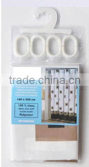 Penguin print PEVA shower curtain and bath accessory