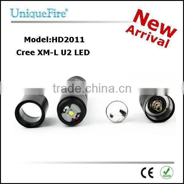 uniquefire 500 lumens 5w waterproof shockproof led torch flashlight long range