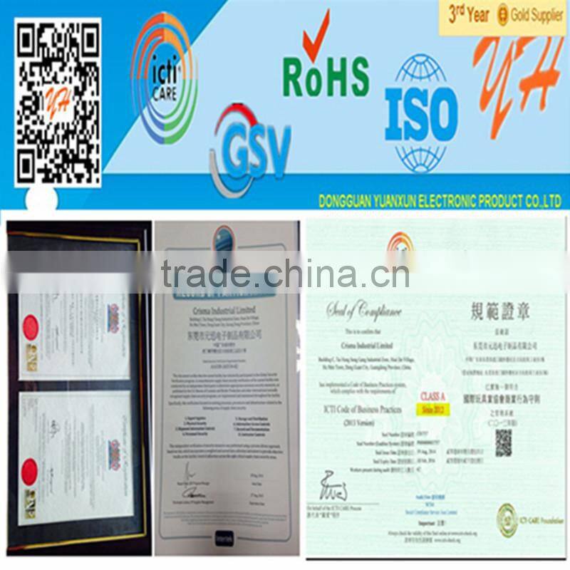 2015 china new design ICTI certified hottest plastic electronic cartoon toy robot toy