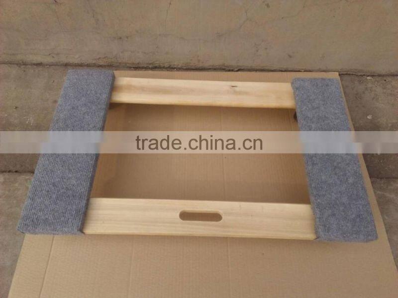 four caster wheel wooden tool cart machines moving carrier