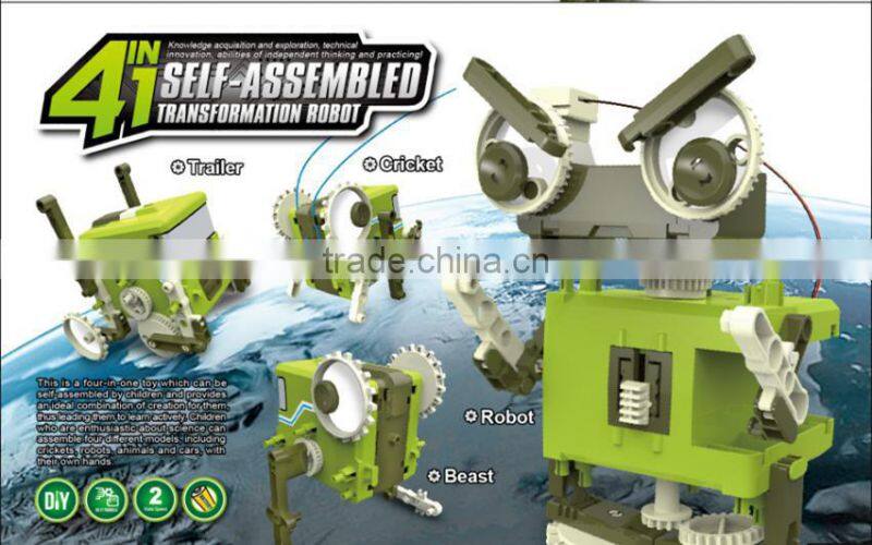 educational teenager gift 4 in 1 DIY robot science kit