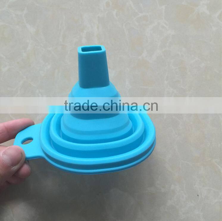 100% food grade collapsible silicone funnel Foldable Funnel