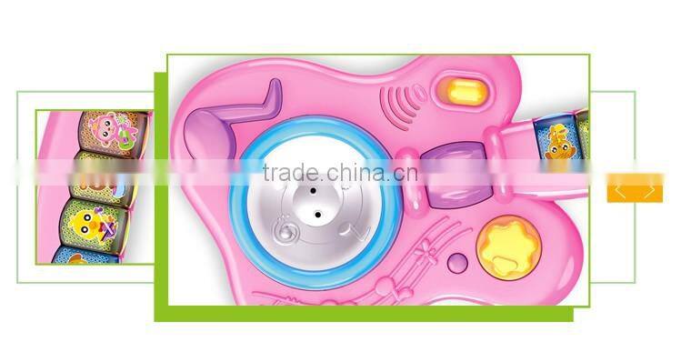 Best sale plastic spread music guitar with microphone toy