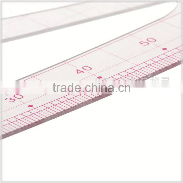 Kearing sanwich line scale rules 1:5 red ink transparent ruler #8515