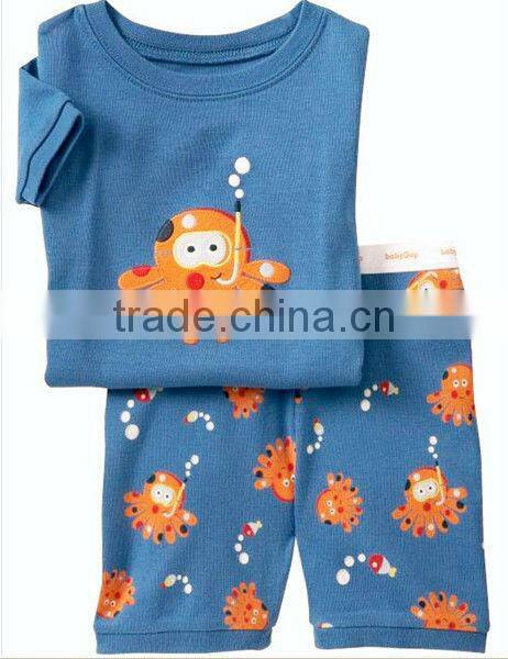 2014 Boys children cotton t shirt set