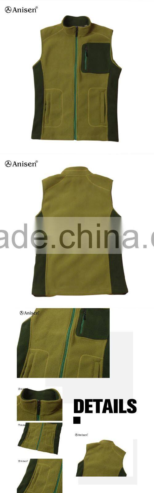 hot sale cheap warm polar fleece men vest