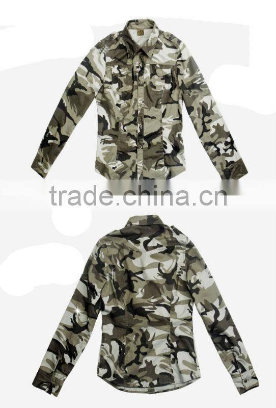 fashion multi-functional military camouflage shirt