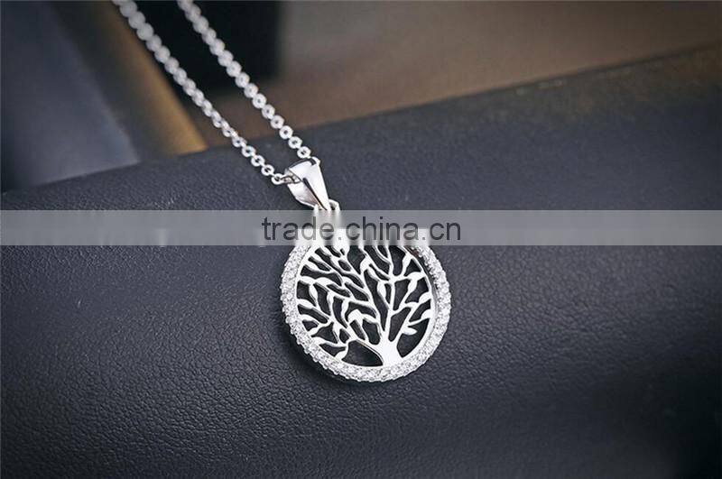 New fashion jewelry simple circular design 925 silver pendant