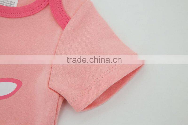 Fashion Fox Style Girl Rompers Short Sleeve 100% Cotton Newborn Baby Clothes Wholesale