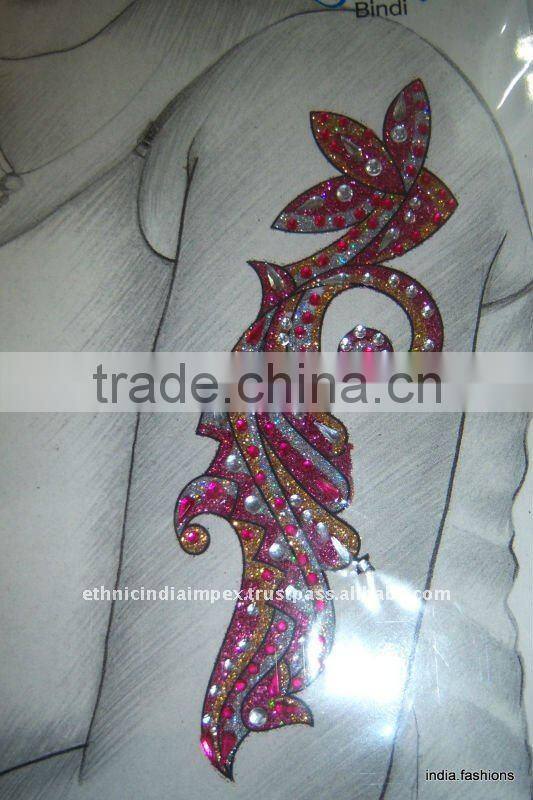 GLITTER ARM CRYSTAL BODY TATTOO BINDI STICKER , PAYPAL