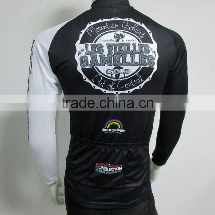 Cheap China cycling jersey long sleeve/gym wear for Men/custom jersey