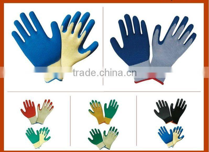yellow nitrile coated gloves with head protection