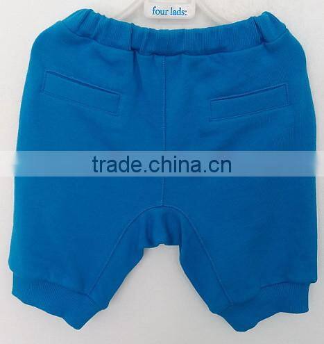 cool baby boys plain dyed sky blue knitted cotton pants for Autumn