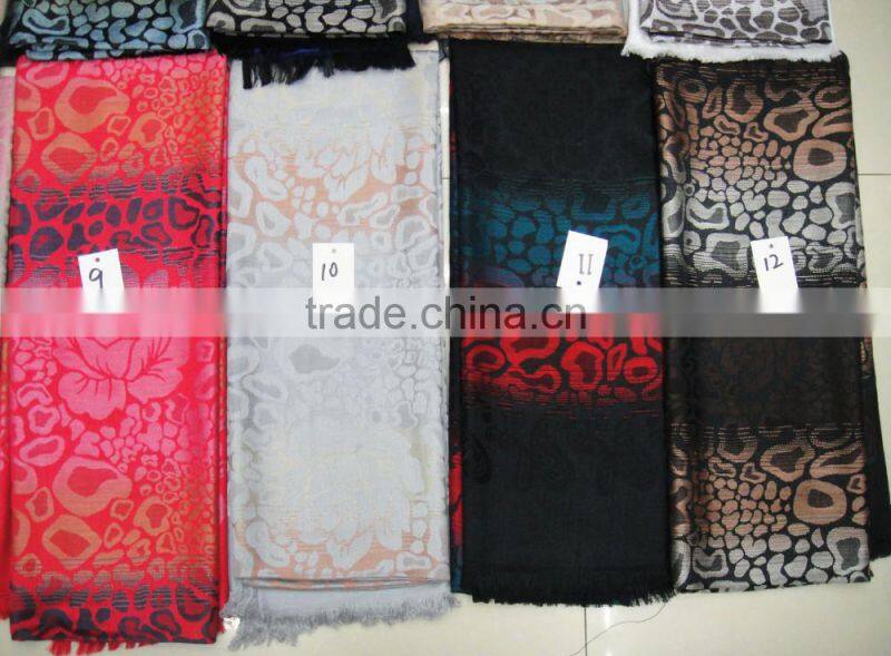 2017 Fashion new designer women jacquard paisley floral peony pashmina shawl