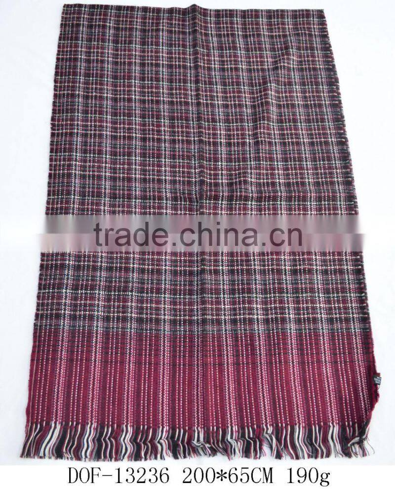 2017 winter the large high quality lady soft 100%viscose plaid shawl