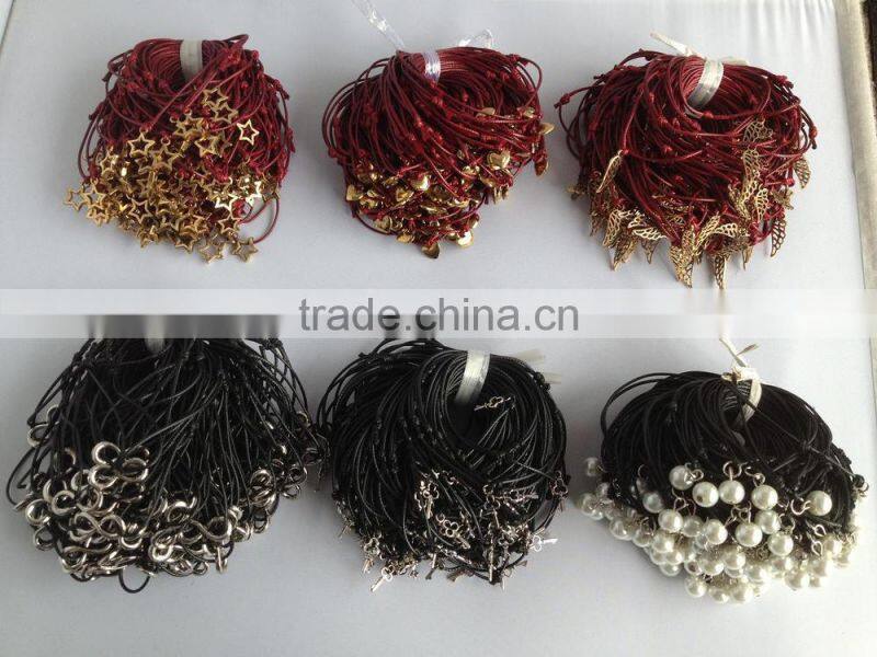 gold love letter charm suede leather bracelet custom logo charm leather bracelet