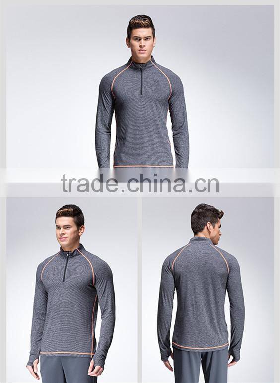Wholesale cationic polyester shirts cationic half zip shirt for men