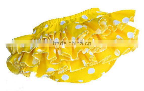 Baby girl summer dress whole round triple ruffles bloomer skirt baby wear clothes