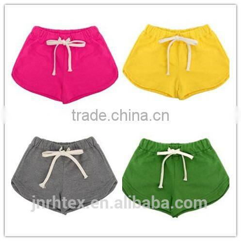 Top quality custom design 100 cotton plain girls beach shorts