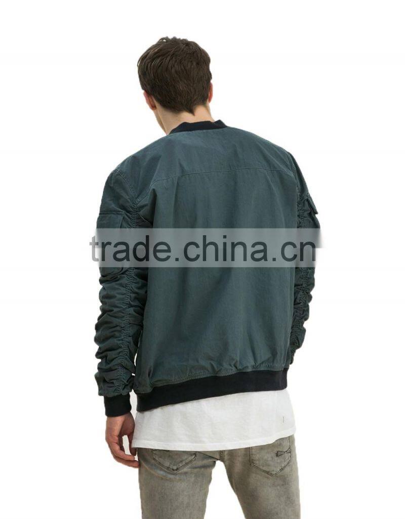 Classic fashion jacket pleated sleeve mens fashion jacket