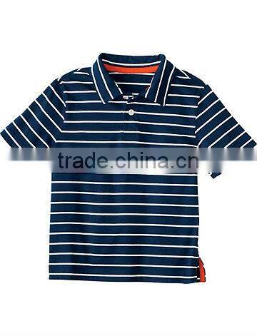 RED AND WHITE STRIPED POLO SHIRT FOR BOYS