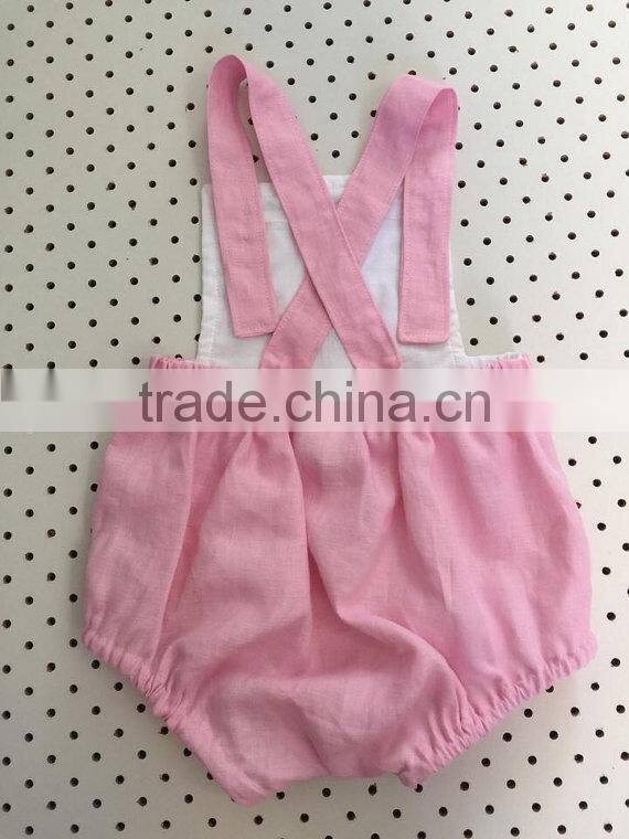 Pretty Fully Lined Lace Panel Linen And Lace Carters Playsuit Romper Jumpsuit