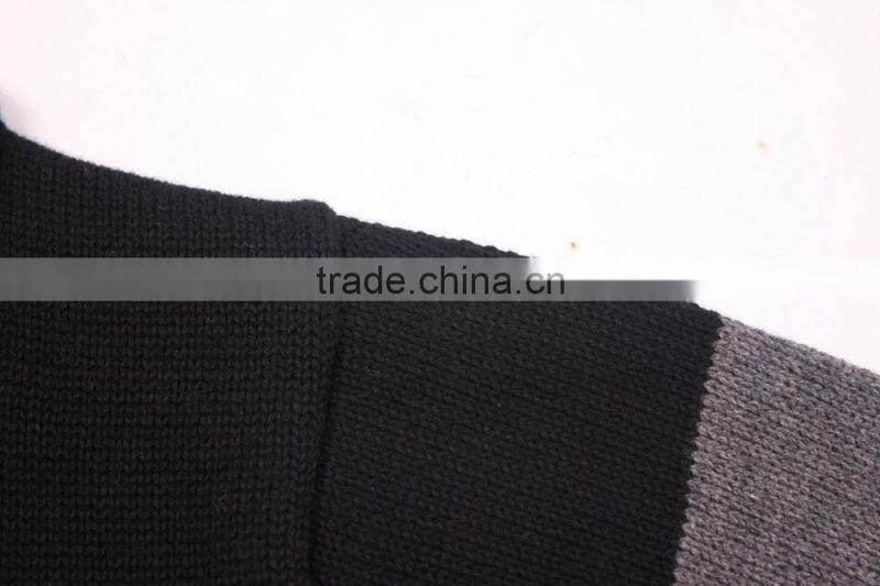 Men's Long Sleeve Side Zipper Sweater Without Hood