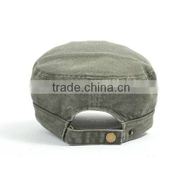 Fashion Black 100% Cotton Custom Cheap Military Cap