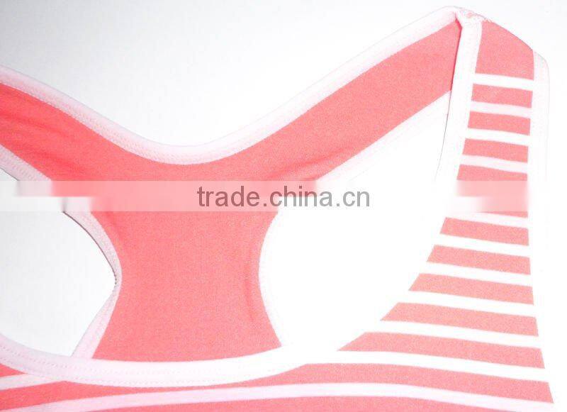 seamless striped lady sport top