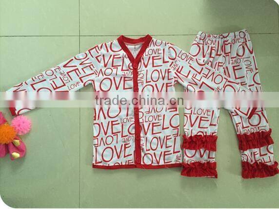 Wholesale christmas pajamas clothing children cotton outfit baby clothes christmas pajamas clothes