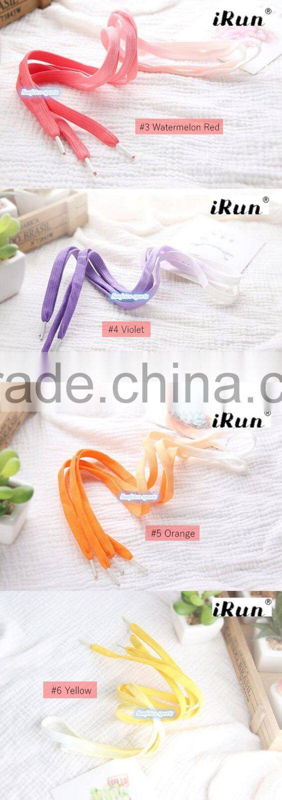 Rainbow Gradient 7 Colors Laces~Tie Dye Flat Shoelaces~Fresh Color Gradient Laces~Custom Rainbow Colorful Shoelace~Accept Custom