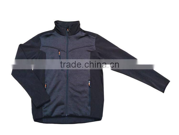 New desigh peacock blue bodkin jacket polyester softshell Knitting coat