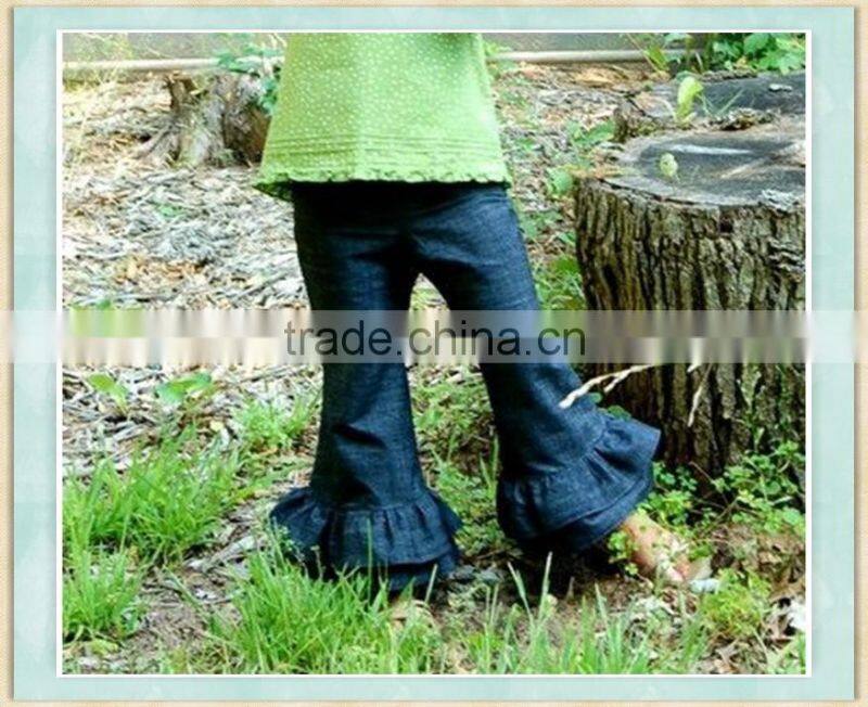 denim ruffle pants in boutique black denim ruffle pants high quality fall winter ruffle pants