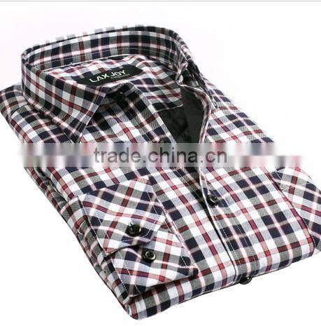latest new men's checked long sleeve dress flannel shirt