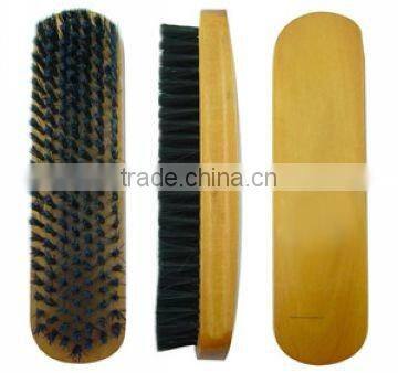 100% pig hair shoe brush for leather care