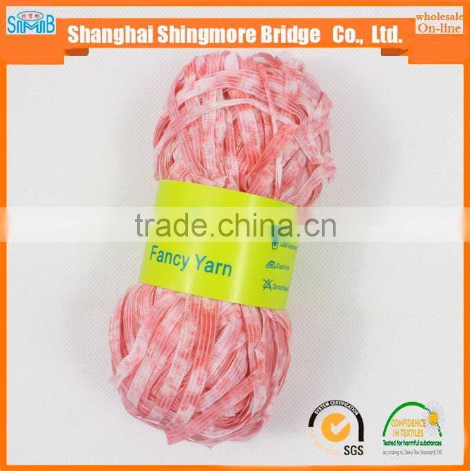 China fancy yarn manufacturer hot wholesale fashion tape yarn for knitting life