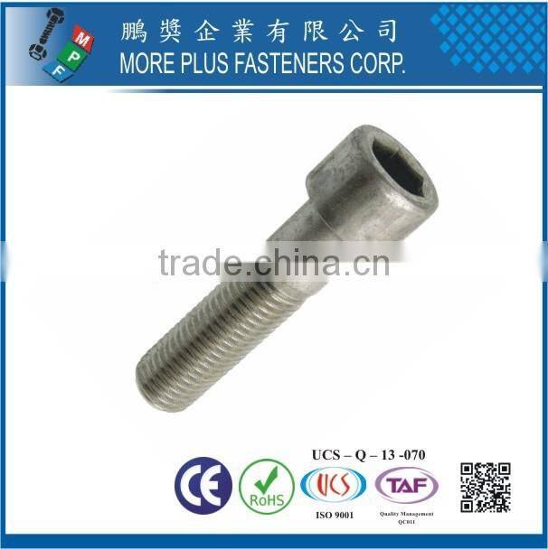 Made in Taiwan Factory Carbon Steel Stainless Steel Class10.9 DIN912 Socket Countersunk Head Screw Allen Bolt