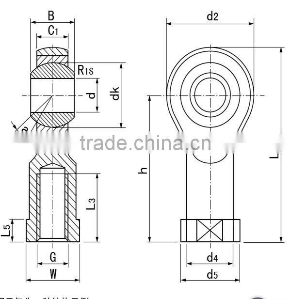 SI12T/K M12X1.25 Zinc coated female thread bearing