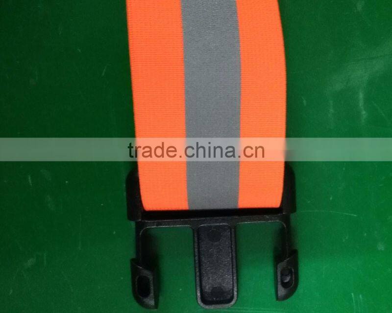 Wholesale fluorescent orange elastic safety 3m reflective belt