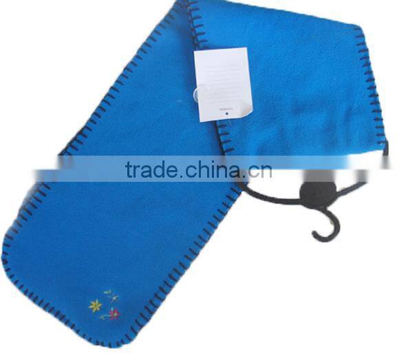 red color polar fleece scarf