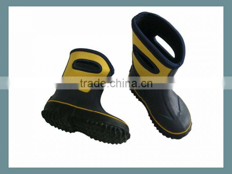 5mm high quality Neoprene kids warm funky cheap boot rain boots