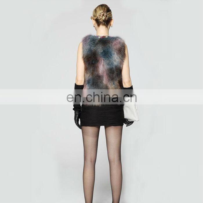 New fashion wholesale short style genuine raccoon fur vest