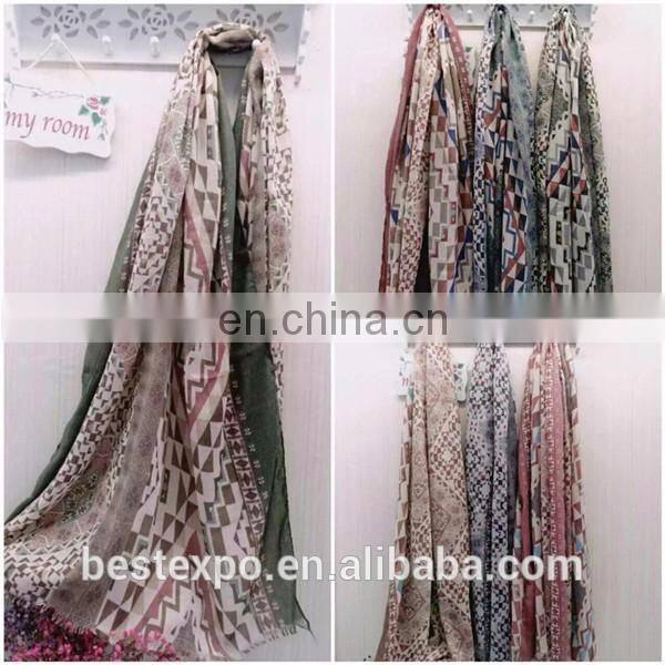 girls beautiful flower scarf cotton jacquard wedding shawl new style hijab