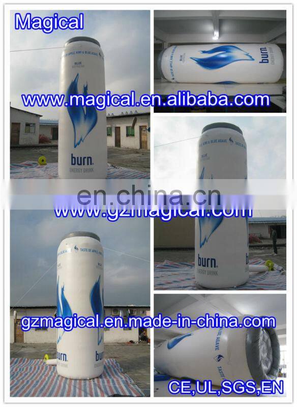 various inflatable soda beverage can model display
