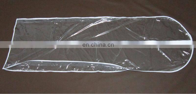 Transparent pvc clear plastic zippered storage bag wedding dress cover gown bridal bags