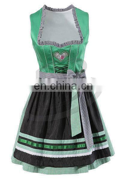 Green classical Dirndl Trachten German Oktoberfest Bavarian Traditional Dirndl For Women (German Bavaria Dirndls)
