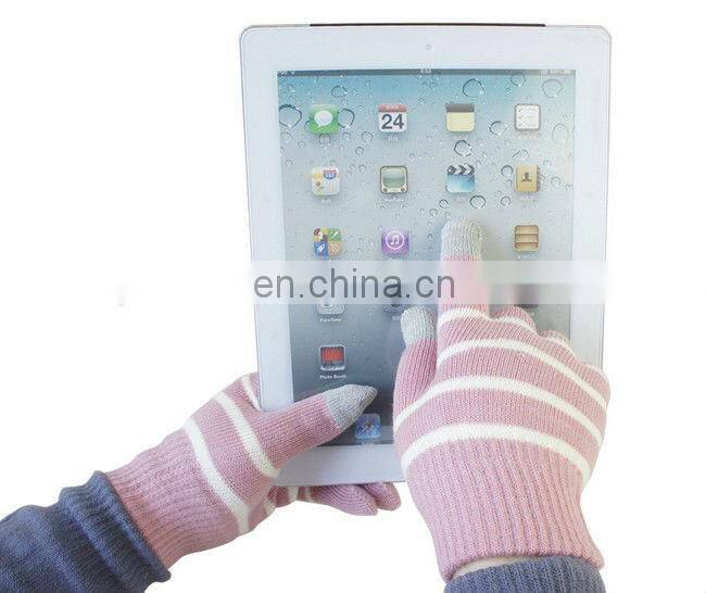 High quality Striped Touchscreen Gloves Winter Gloves for man